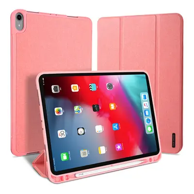 Apple iPad Pro 12.9 (2018), mappa tok, Smart Case, Apple Pencil tartóval, Dux Ducis Domo, rózsas