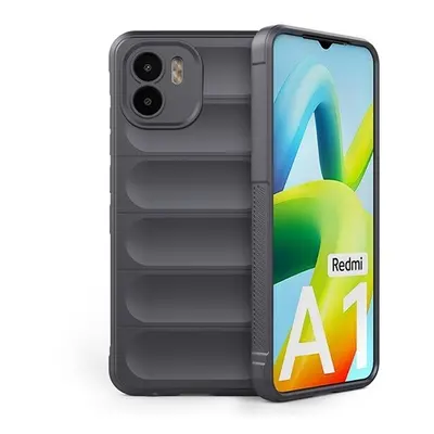 Xiaomi Redmi A1 / A2, Szilikon tok, közepesen ütésálló, 3D minta, sötétszürke