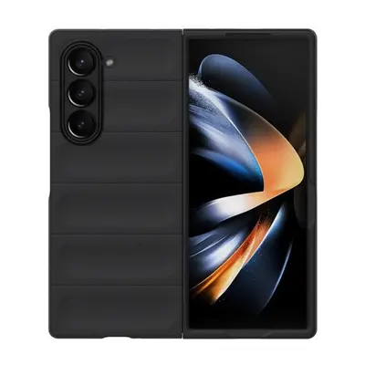 Samsung Galaxy Z Fold6 SM-F956B, Műanyag hátlap védőtok, közepesen ütésálló, 3D minta, fekete