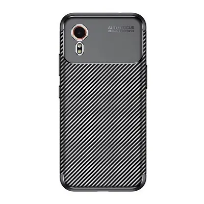 Samsung Galaxy Xcover 7 SM-G556B, Szilikon tok, közepesen ütésálló, légpárnás sarok, karbon mint