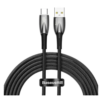 USB töltő- és adatkábel, USB Type-C, 200 cm, 6000 mA, 100W, törésgátlóval, gyorstöltés, Baseus G