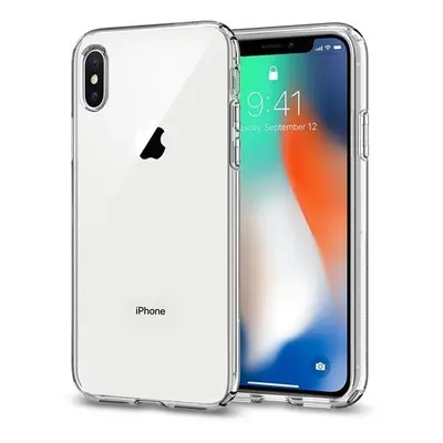 Apple iPhone X / XS, Szilikon tok, Spigen Liquid Crystal, átlátszó