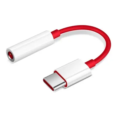 Audió adapter, USB Type-C - 3.5 mm jack átalakító, Oneplus, piros, gyári