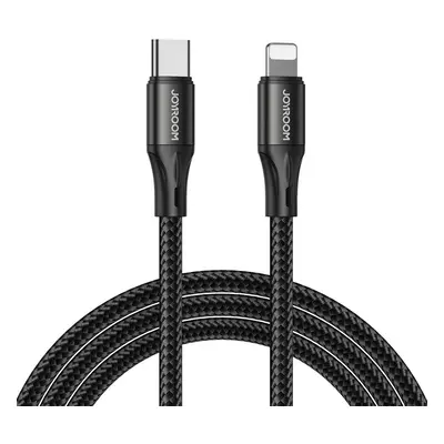 USB Type-C töltő- és adatkábel, Lightning, 100 cm, 2400 mA, 20W, törésgátlóval, gyorstöltés, PD,