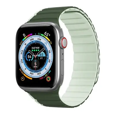 Apple Watch 1-6, SE, SE (2022) (38 / 40 mm) / Watch 7-8 (41 mm), szilikon pótszíj, mágneses zár,