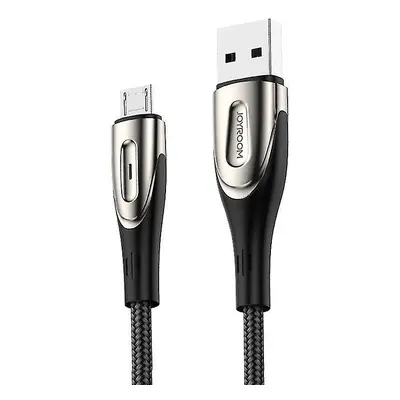 USB töltő- és adatkábel, microUSB, 120 cm, 3000 mA, törésgátlóval, gyorstöltés, cipőfűző minta, 