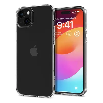 Apple iPhone 15, Szilikon tok, Spigen Crystal Flex, átlátszó