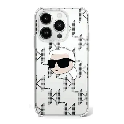 Karl Lagerfeld IML Karl Head Electroplated iPhone 16 Pro Max kemény hátlap tok, átlátszó