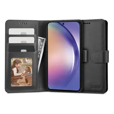 Samsung Galaxy A54 5G SM-A546B, Oldalra nyíló tok, stand, mágnes csattal, TP Wallett, fekete