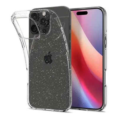 Apple iPhone 16 Pro Max, Szilikon tok, Spigen Liquid Crystal Glitter, átlátszó