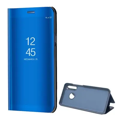 Huawei P30 Lite, Oldalra nyíló tok, hívás mutatóval, Smart View Cover, kék (utángyártott)