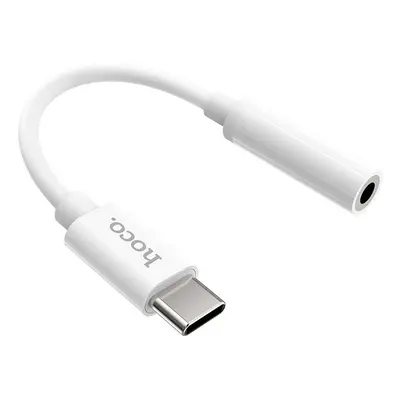 Audió adapter, USB Type-C - 3.5 mm jack átalakító, Hoco LS30, fehér