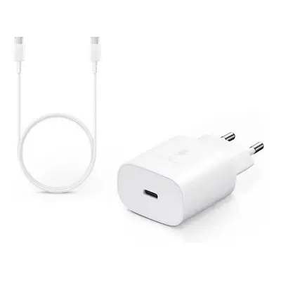 Hálózati töltő adapter, 25W, USB Type-C aljzat, USB Type-C - USB Type-C kábellel, PD 3.0, PDO / 