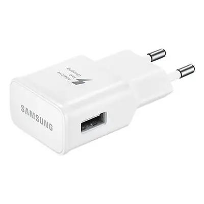 Hálózati töltő adapter, 15W, USB aljzat, gyorstöltés, Samsung, fehér, gyári