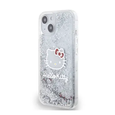 Hello Kitty Liquid Glitter Electroplating Head Logo Apple Iphone 13 hátlap tok, átlátszó