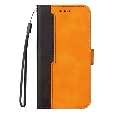 Xiaomi 14, Oldalra nyíló tok, stand, kártyatartóval, kézpánttal, Wooze Colour Wallet, narancssár