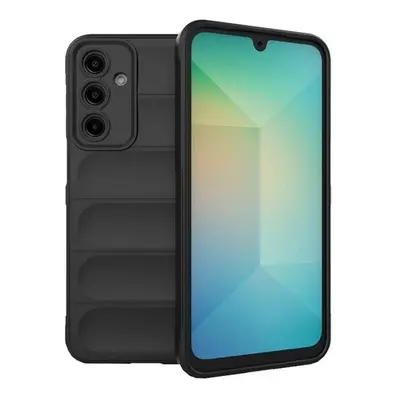 Samsung Galaxy A16 4G / A16 5G SM-A165F / A166B, Szilikon tok, közepesen ütésálló, 3D minta, fek