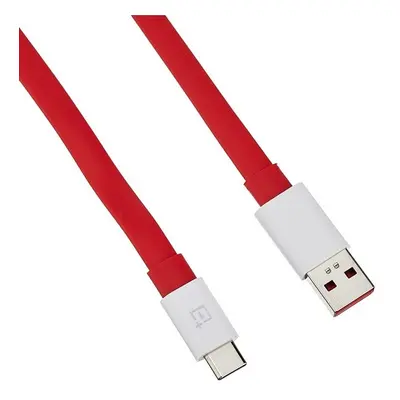 USB töltő- és adatkábel, USB Type-C, 150 cm, törésgátlóval, gyorstöltés, lapos, OnePlus Warp, pi