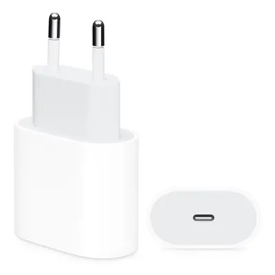 Hálózati töltő adapter, 20W, USB Type-C aljzat, gyorstöltés, MU7V2ZM/A utódja, Apple, gyári, feh