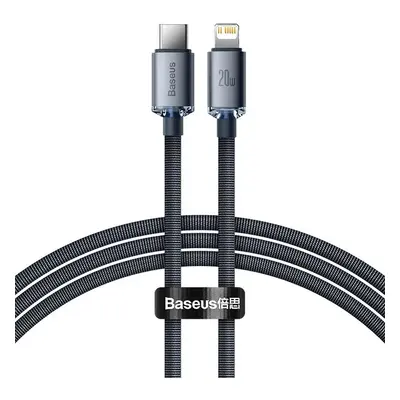 USB Type-C töltő- és adatkábel, Lightning, 120 cm, 20W, gyorstöltés, PD, cipőfűző minta, Baseus 