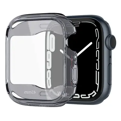 Apple Watch 7 (45mm), Szilikon védőkeret, ütésálló, szíj nélkül, Spigen Ultra Hybrid, átlátszó/s