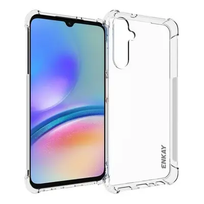 Samsung Galaxy A05s SM-A057F, Szilikon tok, közepesen ütésálló, légpárnás sarok, Enkay, átlátszó