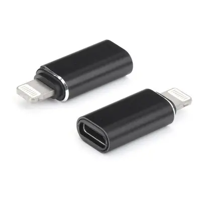 Adapter, Lightning - USB Type-C átalakító, fekete