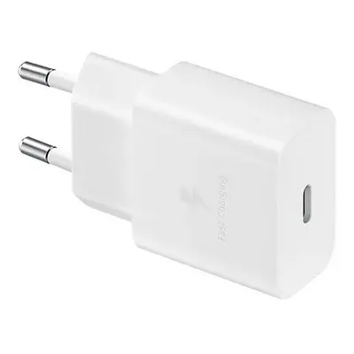 Hálózati töltő adapter, 15W, USB Type-C aljzat, PD, gyorstöltés, Samsung, fehér, gyári