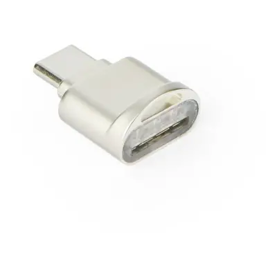 Adapter, USB Type-C, microSD kártyaolvasó, ezüst