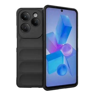 Infinix Hot 40 Pro, Szilikon tok, közepesen ütésálló, 3D minta, fekete