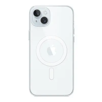 Apple iPhone 15 Plus, Szilikon tok, Magsafe kompatibilis, átlátszó, gyári