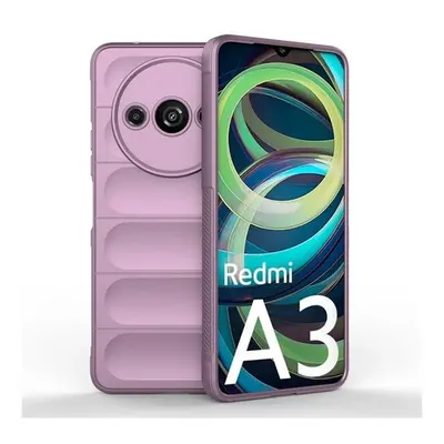 Xiaomi Redmi A3, Szilikon tok, közepesen ütésálló, 3D minta, lila