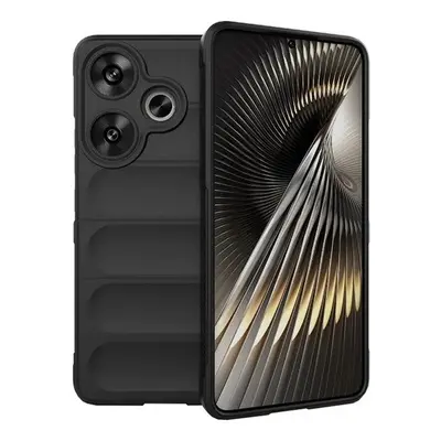 Xiaomi Redmi Turbo 3 / Poco F6, Szilikon tok, közepesen ütésálló, 3D minta, fekete