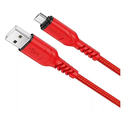 USB töltő- és adatkábel, microUSB, 100 cm, 2400 mA, törésgátlóval, gyorstöltés, QC, cipőfűző min