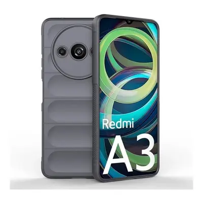 Xiaomi Redmi A3, Szilikon tok, közepesen ütésálló, 3D minta, sötétszürke