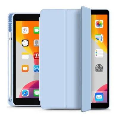 Apple iPad 10.2 (2019 / 2020 / 2021), mappa tok, Apple Pencil tartóval, Smart Case, világoskék