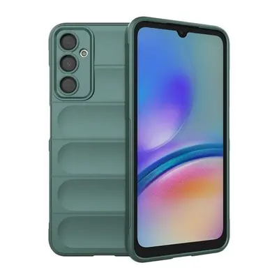 Samsung Galaxy A05s SM-A057F, Szilikon tok, közepesen ütésálló, 3D minta, sötétzöld