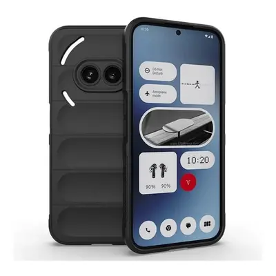 Nothing Phone 2a / 2a Plus, Szilikon tok, közepesen ütésálló, 3D minta, fekete