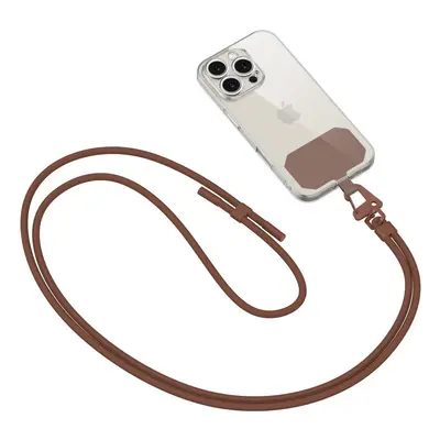 Univerzális Nyak- és vállpánt, telefonokhoz, 80 cm, TP C5s Crossbody Strap, sötétbarna