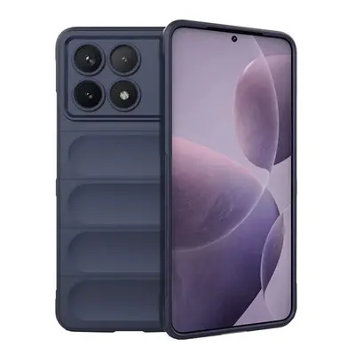 Xiaomi Redmi K70 / K70 Pro / Poco F6 Pro, Szilikon tok, közepesen ütésálló, 3D minta, sötétkék