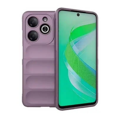 Infinix Smart 8 (X6525), Szilikon tok, közepesen ütésálló, 3D minta, lila