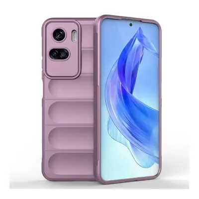 Huawei Honor 90 Lite, Szilikon tok, közepesen ütésálló, 3D minta, lila