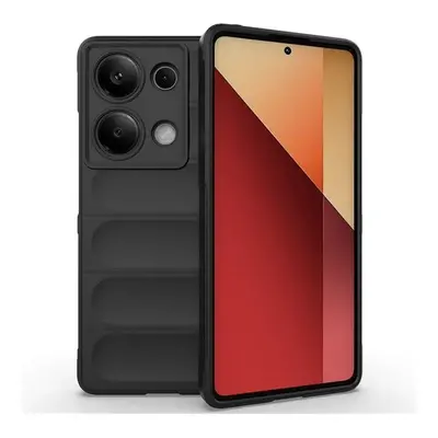 Xiaomi Redmi Note 13 Pro 4G / Poco M6 Pro 4G, Szilikon tok, közepesen ütésálló, 3D minta, fekete