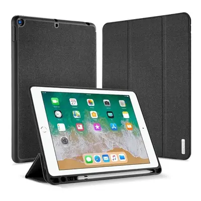 Apple iPad 9.7 (2017 / 2018), mappa tok, Smart Case, Apple Pencil tartóval, Dux Ducis Domo, feke