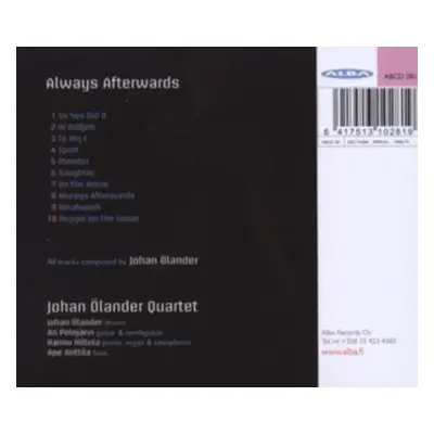 "Always Afterwards" ("Johan Olander Quartet") (CD / Album)