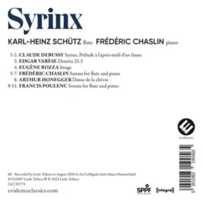 "Karl-Heinz Schtz/Frdric Chaslin: Syrinx" ("") (CD / Album)