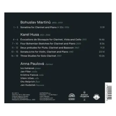 "Karel Husa/Bohuslav Martinu: Music for Clarinet" ("") (CD / Album (Jewel Case))