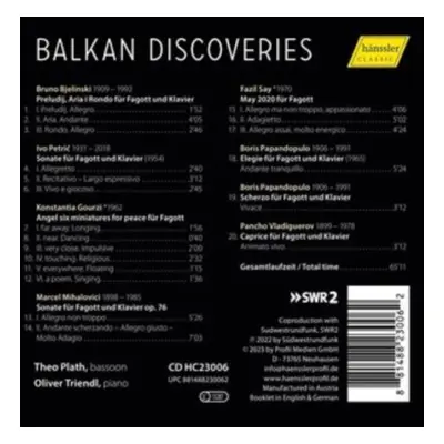 "Oliver Triendl/Theo Plath: Balkan Discoveries" ("") (CD / Album)