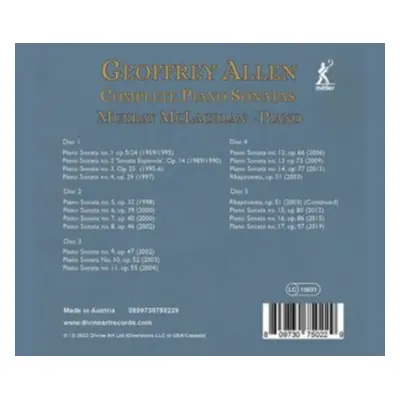 "Geoffrey Allen: Complete Piano Sonatas" ("") (CD / Box Set)