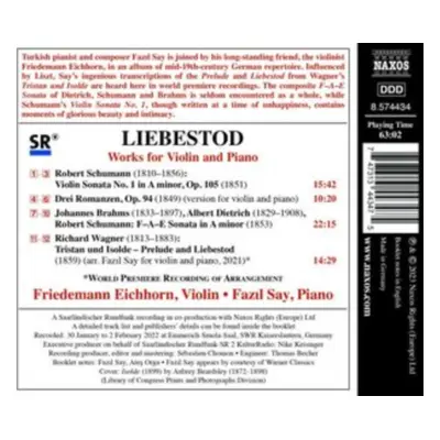 "Liebestod: Works for Violin and Piano" ("") (CD / Album)